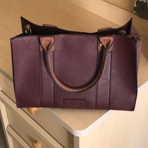Leather Burgundy Bass Purse (Set of 2)